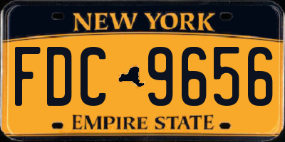 NY license plate FDC9656