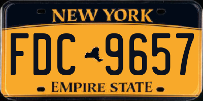 NY license plate FDC9657