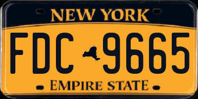 NY license plate FDC9665
