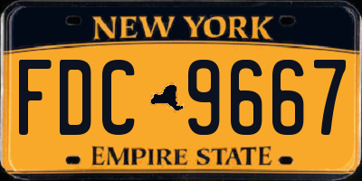NY license plate FDC9667
