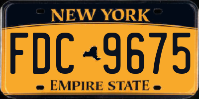 NY license plate FDC9675