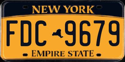 NY license plate FDC9679