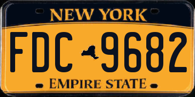 NY license plate FDC9682