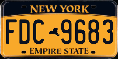 NY license plate FDC9683