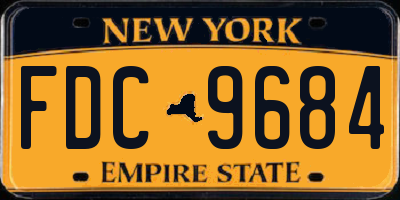 NY license plate FDC9684