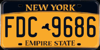 NY license plate FDC9686