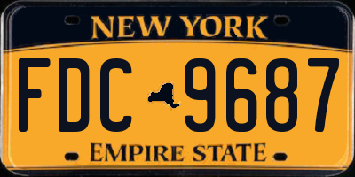 NY license plate FDC9687