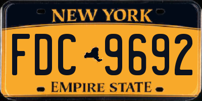 NY license plate FDC9692