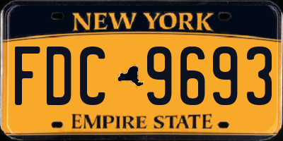 NY license plate FDC9693