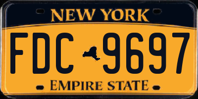 NY license plate FDC9697