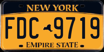 NY license plate FDC9719