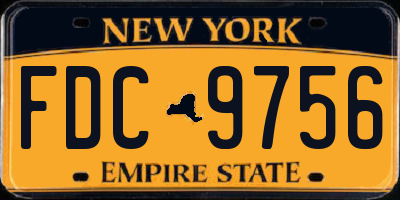 NY license plate FDC9756