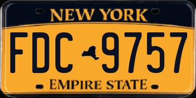 NY license plate FDC9757