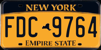 NY license plate FDC9764