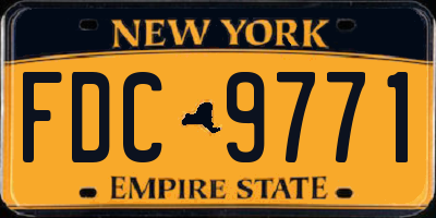 NY license plate FDC9771
