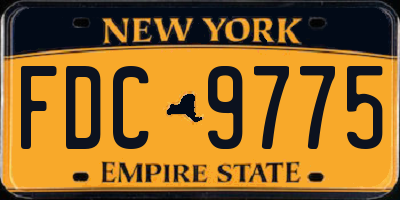NY license plate FDC9775