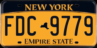 NY license plate FDC9779