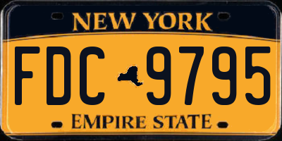 NY license plate FDC9795