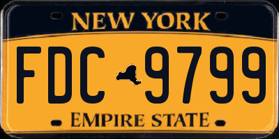 NY license plate FDC9799