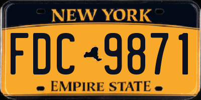 NY license plate FDC9871
