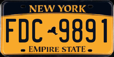 NY license plate FDC9891