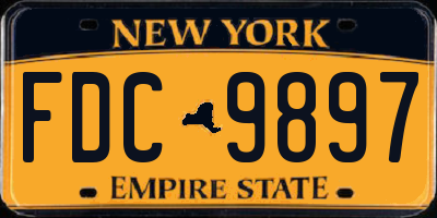 NY license plate FDC9897