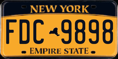 NY license plate FDC9898