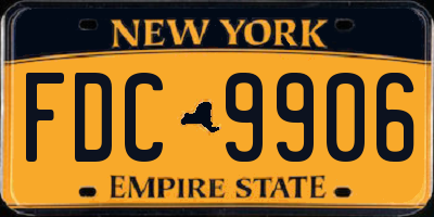 NY license plate FDC9906
