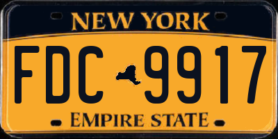 NY license plate FDC9917
