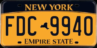 NY license plate FDC9940