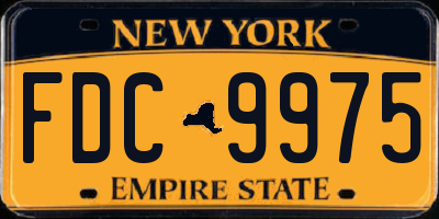 NY license plate FDC9975