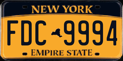 NY license plate FDC9994