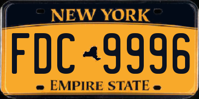 NY license plate FDC9996