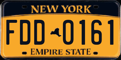 NY license plate FDD0161