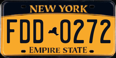 NY license plate FDD0272