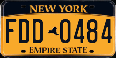 NY license plate FDD0484