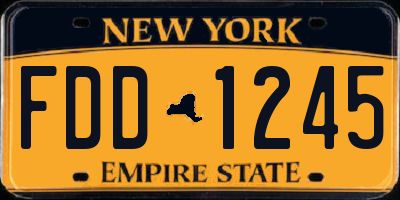 NY license plate FDD1245