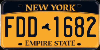 NY license plate FDD1682