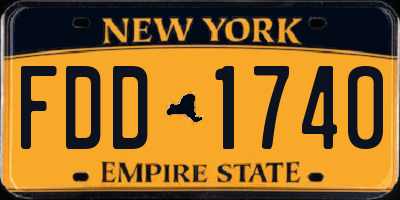 NY license plate FDD1740