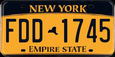 NY license plate FDD1745