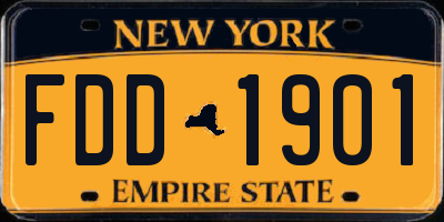 NY license plate FDD1901