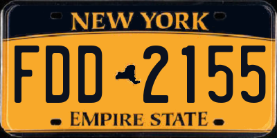 NY license plate FDD2155