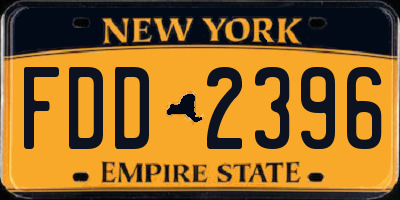 NY license plate FDD2396