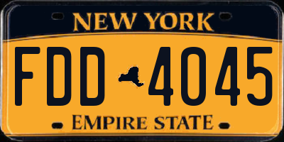 NY license plate FDD4045