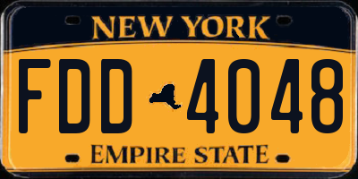 NY license plate FDD4048