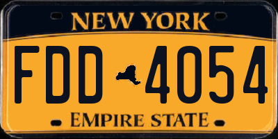 NY license plate FDD4054