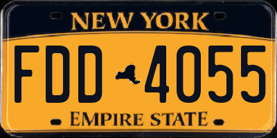 NY license plate FDD4055