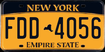 NY license plate FDD4056