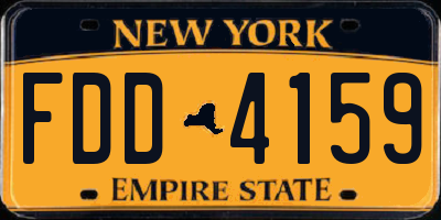 NY license plate FDD4159