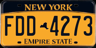 NY license plate FDD4273